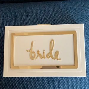 Kate Spade bride / Mrs. acrylic clutch